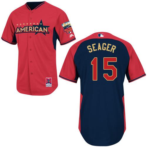2014 All-Star Game American League League Seattle Mariners 15 Kyle Seager Red Blue MLB Jerseys