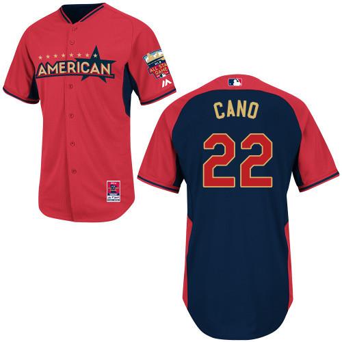 2014 All-Star Game American League League Seattle Mariners 22 Cano Red Blue MLB Jerseys