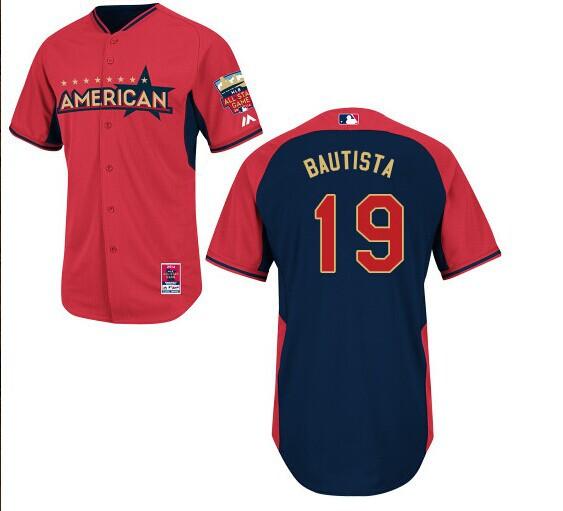2014 All-Star Game American League League Toronto Blue Jays 19 Jose Bautista Red Blue MLB Jerseys