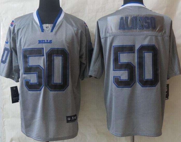 Nike Buffalo Bills 50 Kiko Alonso Lights Out Grey Elite NFL Jersey