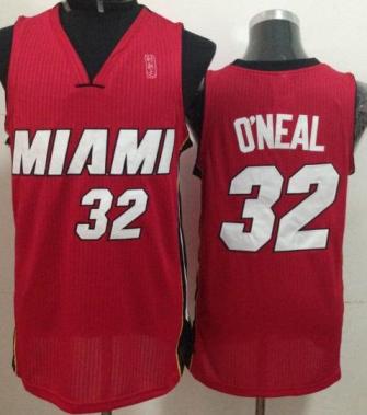 Miami Heat 32 Shaquille O'Neal Red Revolution 30 NBA Jerseys