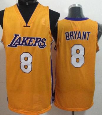 Los Angeles Lakers 8 Kobe Bryant Yellow Revolution 30 NBA Jerseys