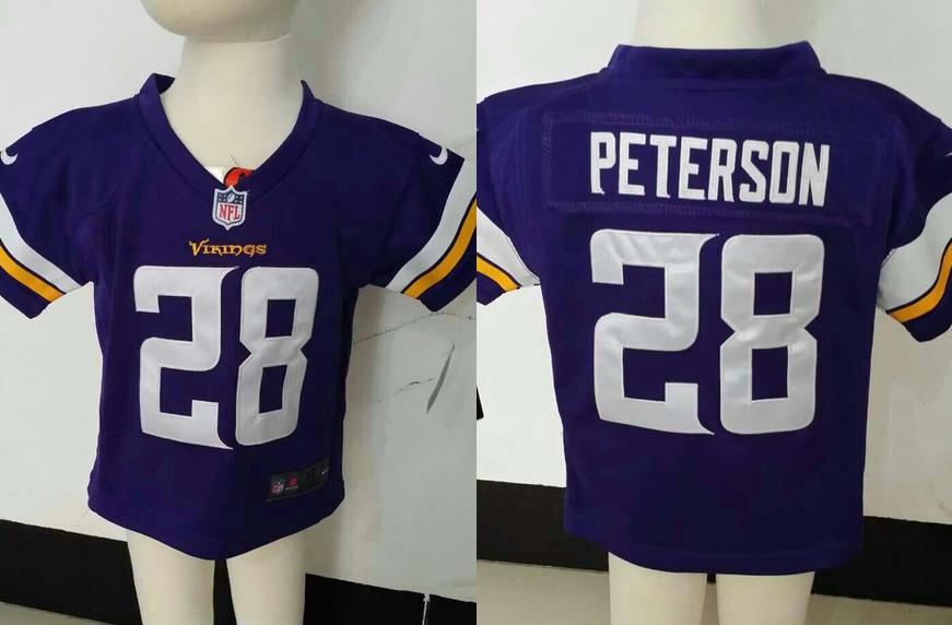 Baby Nike Minnesota Vikings 28 Adrian Peterson Purple NFL Jerseys
