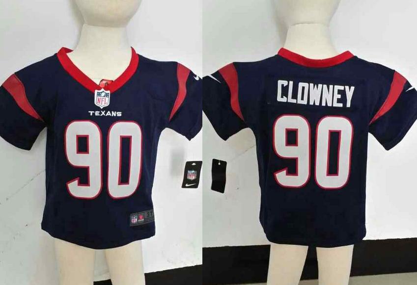Baby Nike Houston Texans 90 Jadeveon Clowney Blue NFL Jerseys