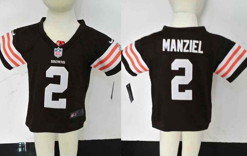 Baby Nike Cleveland Browns #2 Johnny Manziel Brown NFL Jerseys