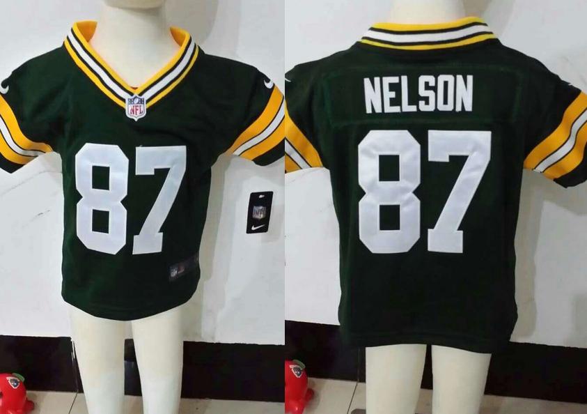 Baby Nike Green Bay Packers 87 Jordy Nelson Green NFL Jerseys