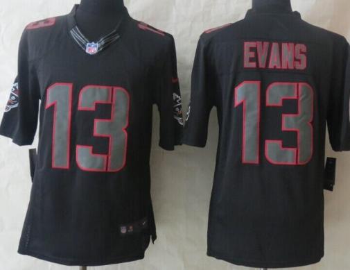 Nike Tampa Bay Buccaneers 13 Mike Evans Black Impact LIMITED NFL Jerseys