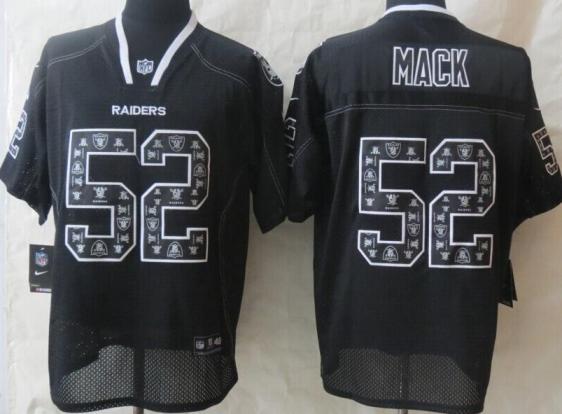 Nike Oakland Raiders 52 Khalil Mack Lights Out Black NFL Jerseys