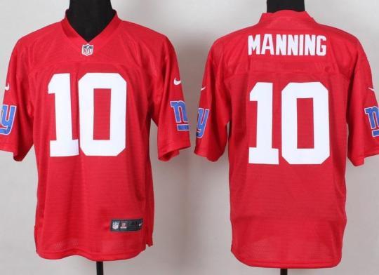 Nike New York Giants 10 Eli Manning Elite Red QB NFL Jerseys
