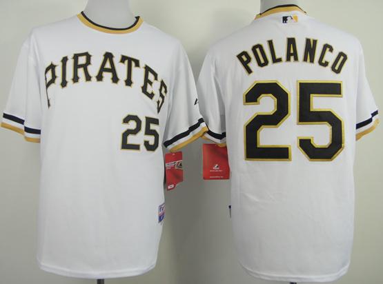 Pittsburgh Pirates 25 Gregory Polanco White MLB Jerseys