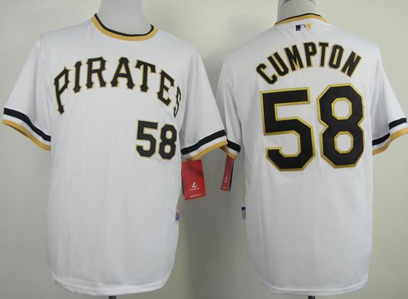 Pittsburgh Pirates 58 Brandon Cumpton White MLB Jerseys
