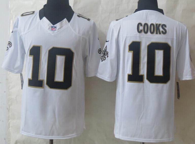Nike New Orleans Saints 10 Brandin Cooks White Limited NFL Jerseys
