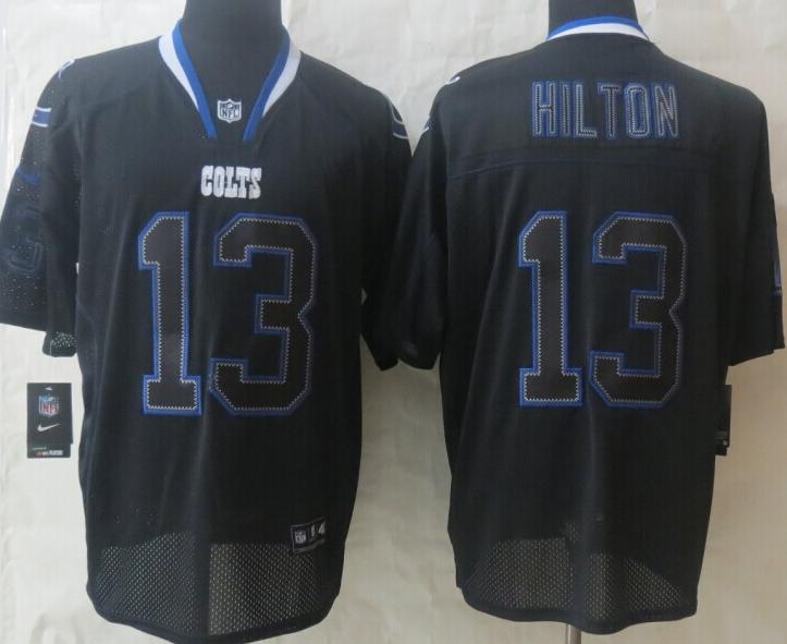 Nike Indianapolis Colts 13 T.Y. Hilton Lights Out Black Elite NFL Jerseys