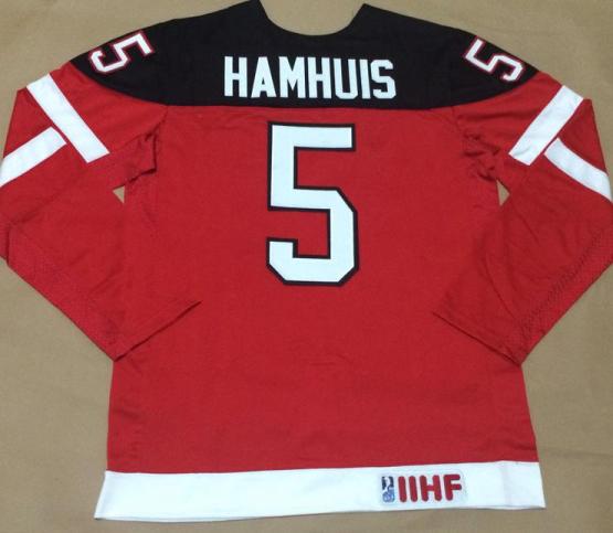 Canada Olympic 100th Anniversary 5 Dan Hamhuis Red Hockey Jerseys