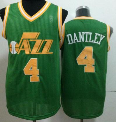 Utah Jazz 4 Adrian Dantley Green Revolution 30 NBA Jerseys
