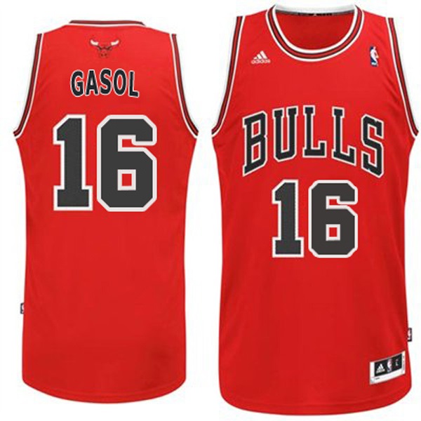 Chicago Bulls #16 Pau Gasol Red Revolution 30 Swingman NBA Jerseys