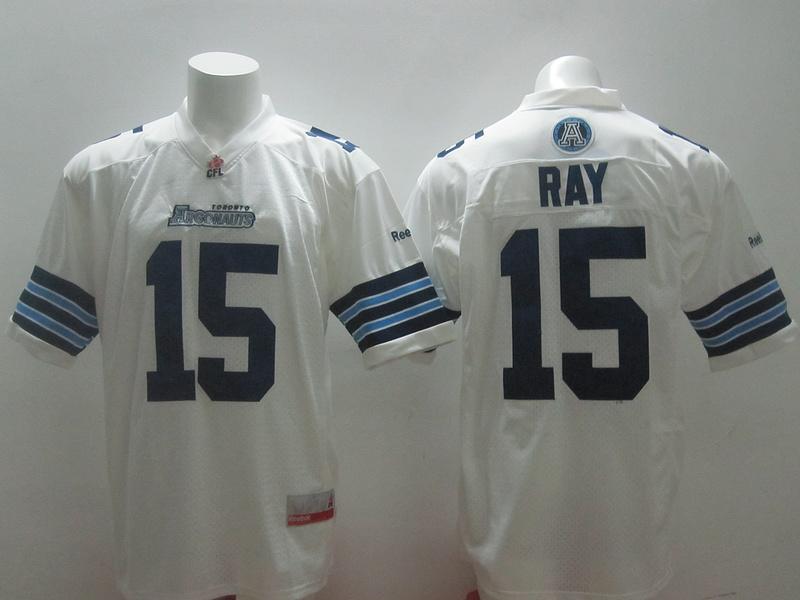 Toronto Argonauts #15 Ricky Ray White Stitched CFL Jersey