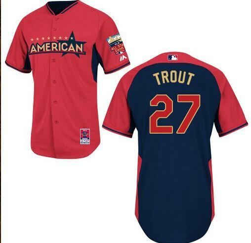 2014 All-Star Game American League Los Angeles Angels 27 Mike Trout MLB Jerserys