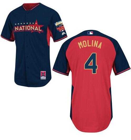 2014 All-Star Game National League St. Louis Cardinals 4 Yadier Molina MLB Jerserys