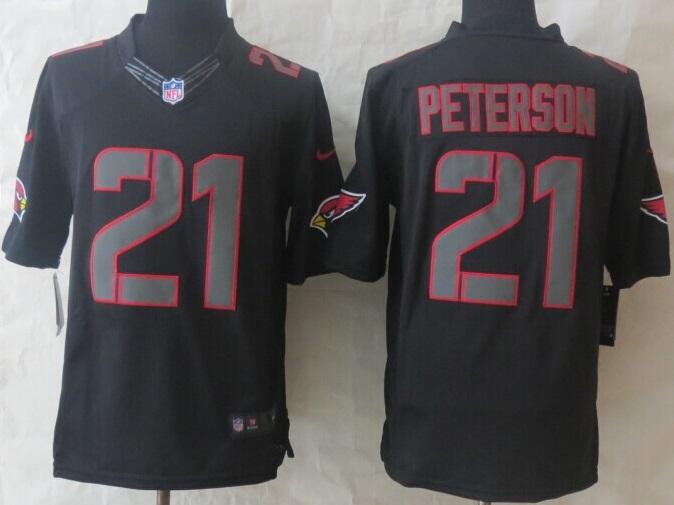 Nike Arizona Cardinals 21# Patrick Peterson Black Impact LIMITED NFL Jerseys