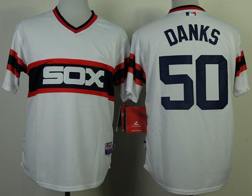 Chicago White Sox #50 John Danks White MLB Jerseys