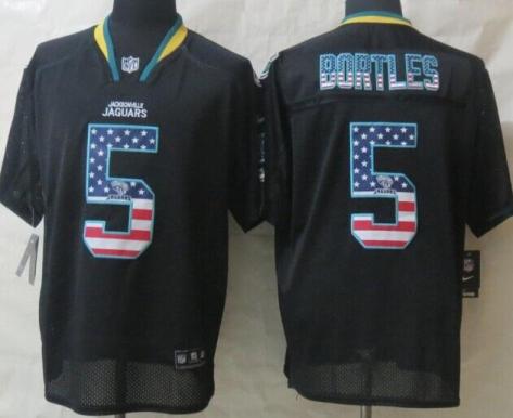 Nike Jacksonville Jaguars #5 Blake Bortles Black USA Flag Fashion Elite NFL Jerseys
