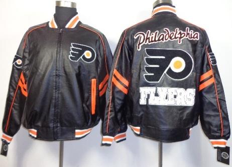 Philadelphia Flyers Leather NHL Jacket Clothing Black