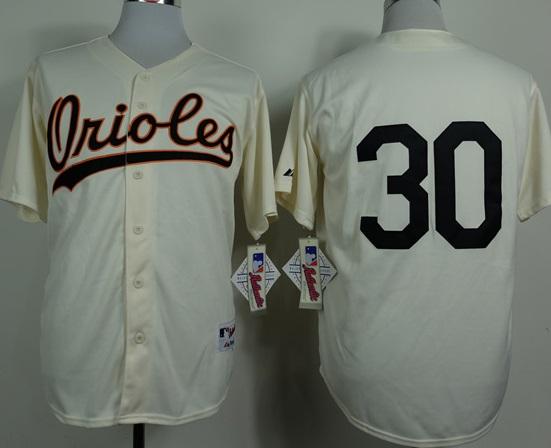 Baltimore Orioles 30 Chris Tillman Cream Beige 1954 Throwback MLB Jerseys