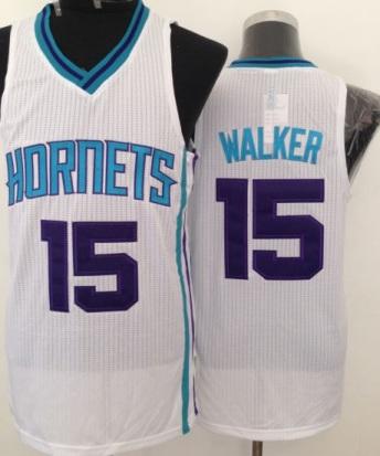 Charlotte Hornets 15 Kemba Walker White Revolution 30 NBA Jerseys