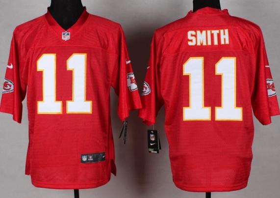 Nike Kansas City Chiefs 11 Alex Smith Red QB Fashion NFL Jerseys
