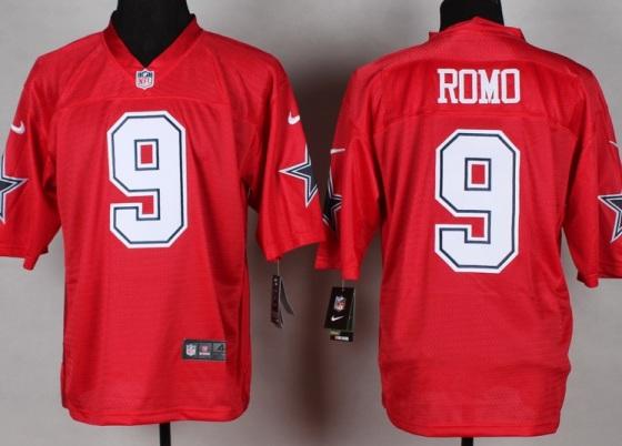 Nike Dallas Cowboys 9 Tony Romo Red QB Fashion NFL Jerseys