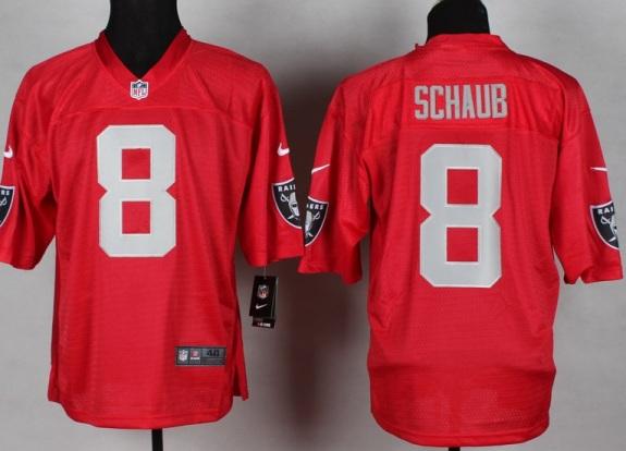 Nike Oakland Raiders 8 Matt Schaub Red QB Fashion NFL Jerseys