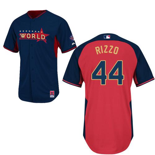 2014 Future Stars World League Chicago Cubs 44 Anthony Rizzo Red Blue MLB BP Jerseys