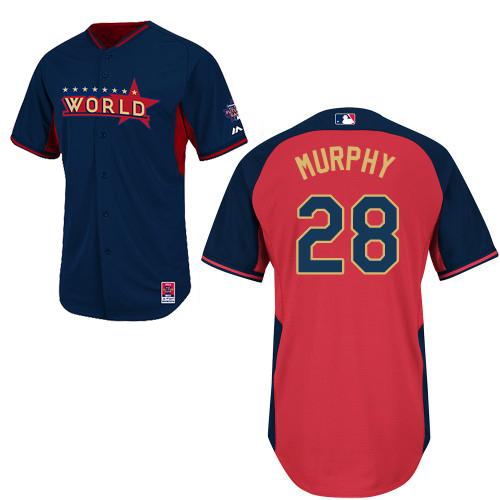 2014 Future Stars World League New York Mets 28 David Murphy Red Blue MLB BP Jerseys