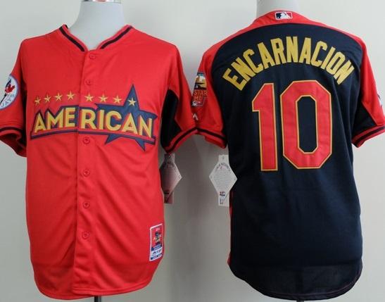 2014 All-Star Game For The American League Toronto Blue Jays 10 Edwin Encarnacion Red Blue MLB BP Jerseys