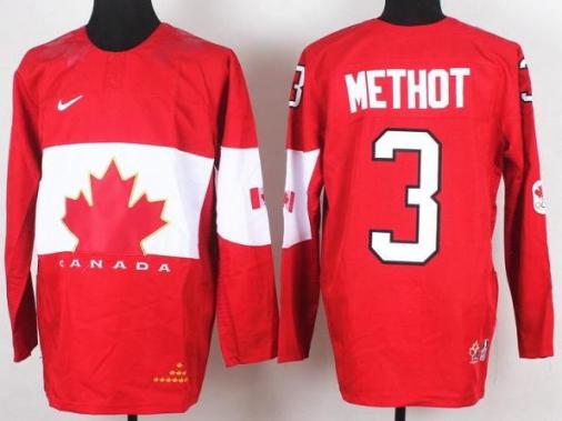 2014 IIHF ICE Hockey World Championship Canada Team 3 Marc Methot Red Jerseys