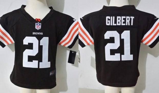 Baby Nike Cleveland Browns 21 Justin Gilbert Brown NFL Jersey