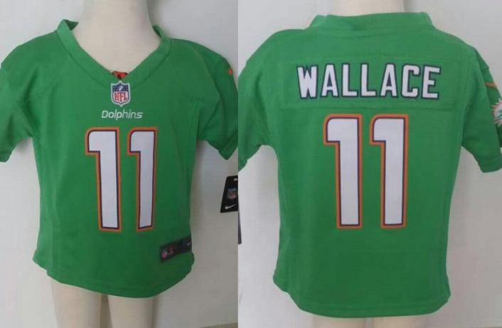 Baby Nike Miami Dolphins 11 Mike Wallace Green NFL Jerseys