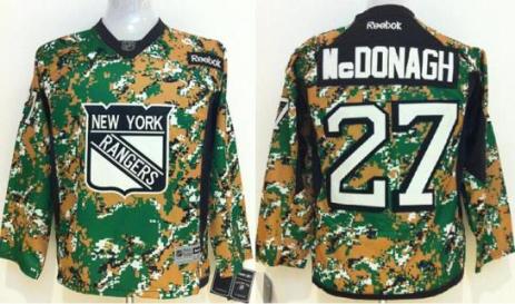 Kids New York Rangers #27 Mcdonagh Camo NHL Jerseys