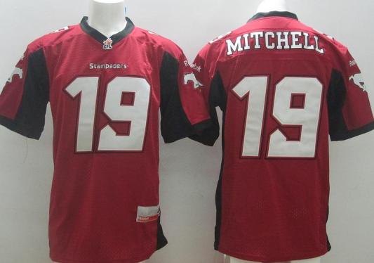 Calgary Stampeders #19 Bo Levi Mitchell Red Home CFL Jersey
