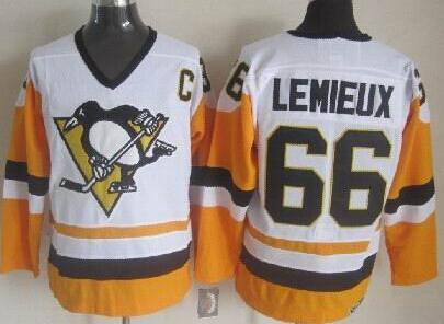 Pittsburgh Penguins #66 Mario Lemieux White CCM NHL Jerseys
