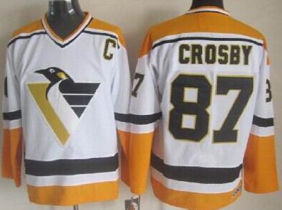 Pittsburgh Penguins 87 Sidney Crosby White CCM NHL Jerseys