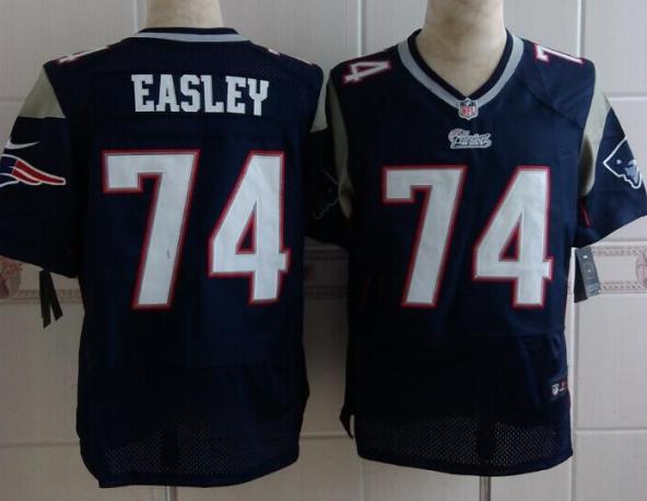 Nike New England Patriots #74 Dominique Easley Blue Elite NFL Jerseys