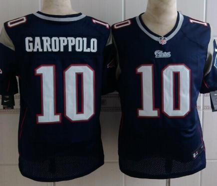 Nike New England Patriots #10 Jimmy Garoppolo Blue Elite NFL Jerseys