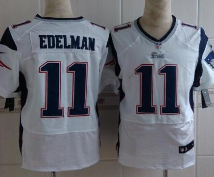 Nike New England Patriots 11 Julian Edelman White Elite NFL Jerseys