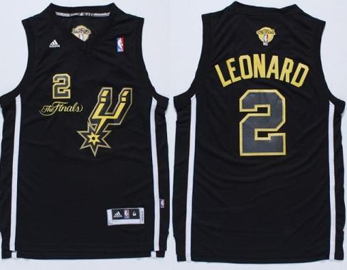 San Antonio Spurs 2 Kawhi Leonard Black 2014 Fianls Champions NBA Jerseys