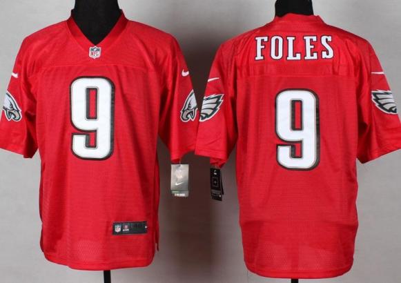 Nike Philadelphia Eagles 9 Nick Foles Elite Red QB NFL Jerseys