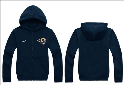 Nike St.Louis Rams Authentic Logo Hoodie Navy Blue