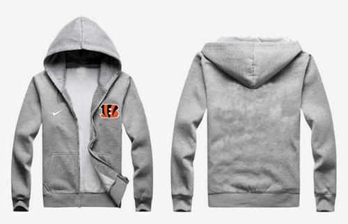 Nike Cincinnati Bengals Authentic Logo Hoodie Grey