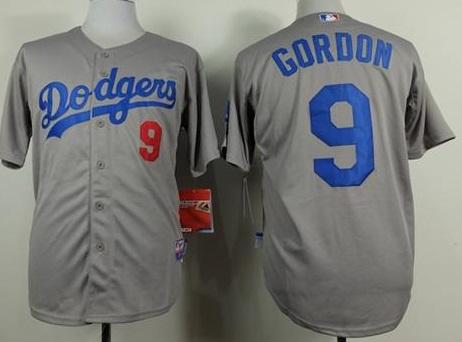 Los Angeles Dodgers 9 Dee Gordon Grey Cool Base MLB Jerseys